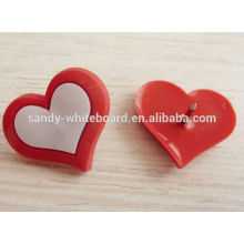 Plastic heart soft board pins